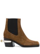 Nodaleto Western Bulla Spur Ankle Boots - Brown