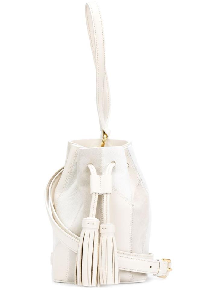 Derek Lam 10 Crosby Mini 'fringe Prince Bucket' Crossbody Bag, Women's, White