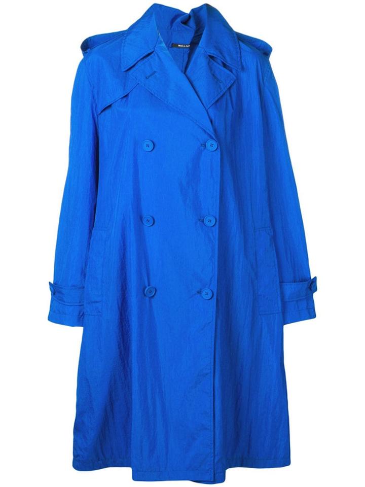 Maison Margiela Oversized Trench Coat - Blue