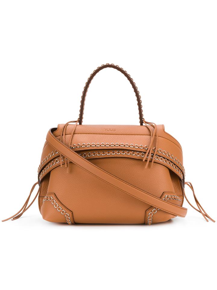 Tod's Ring Stud Tote - Nude & Neutrals