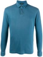 Zanone Long-sleeved Polo Shirt - Blue