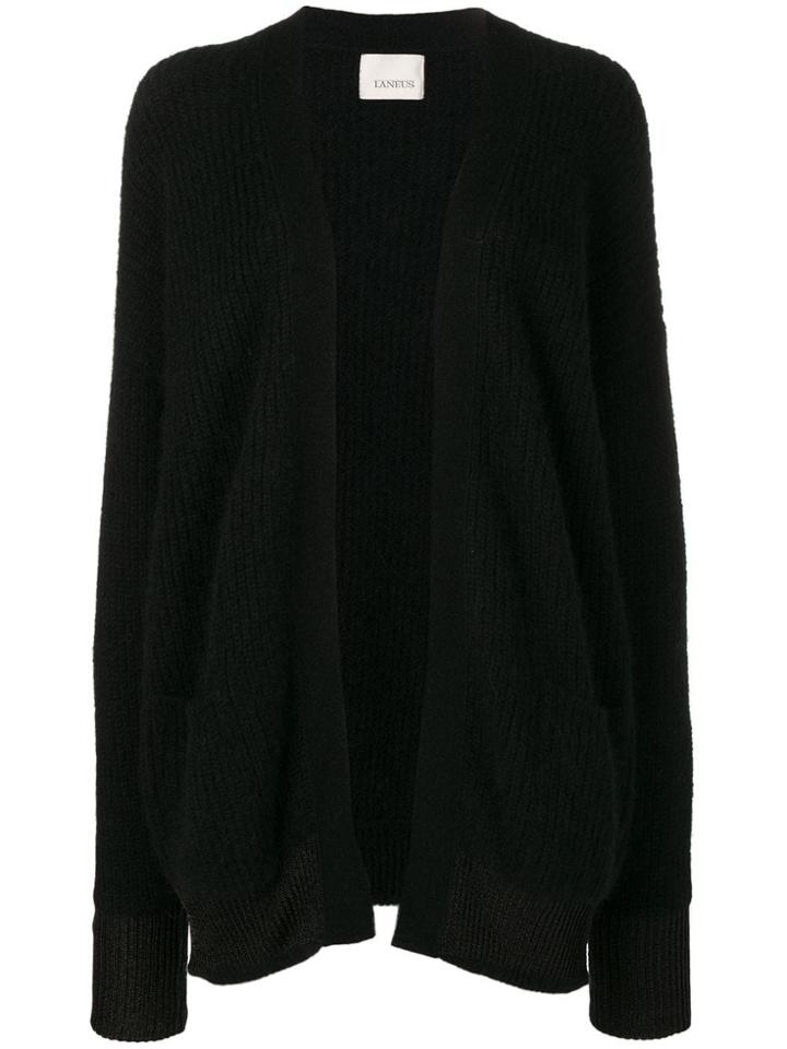 Laneus Open Neck Cardigan - Black