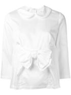 Comme Des Garçons Comme Des Garçons Front Bow Blouse, Women's, Size: Medium, White, Cotton