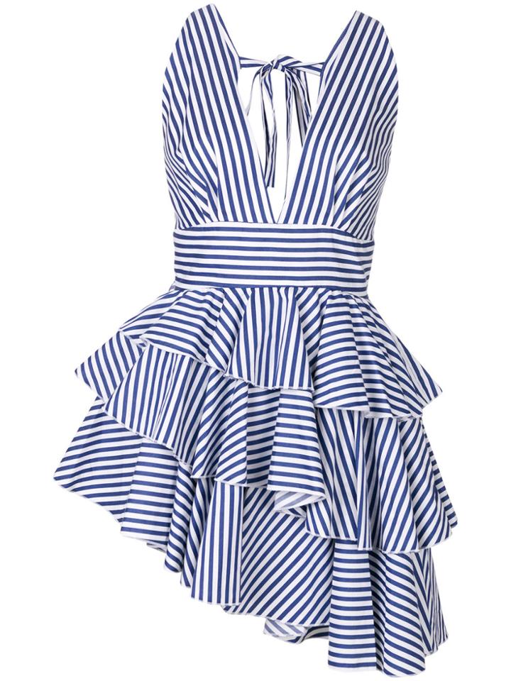 Milla Milla Striped Flared Blouse - White