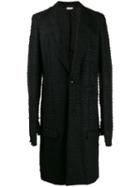 Comme Des Garçons Homme Plus Single Breasted Midi Coat - Black
