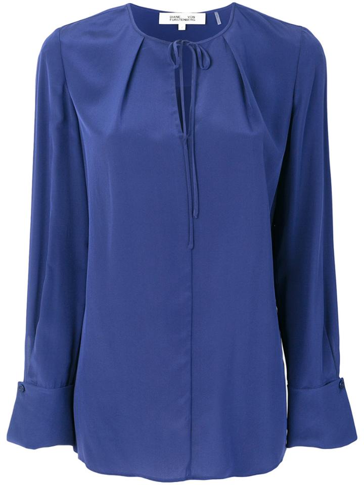 Dvf Diane Von Furstenberg Tied Neck Blouse - Blue