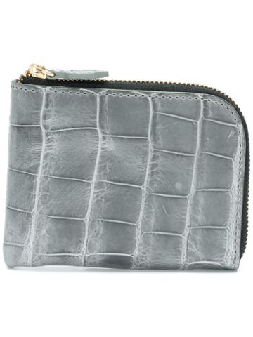 Jason Briggs Crocodile Effect Coin Purse - Grey