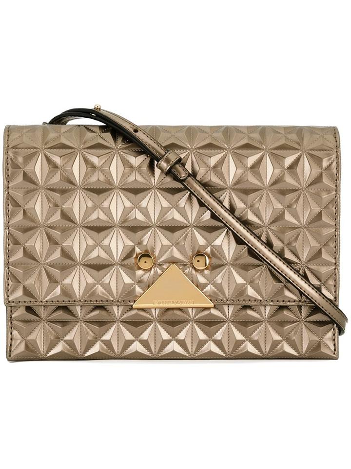 Emporio Armani Quilted Crossbody Bag, Women's, Grey, Polyester/polyurethane/cotton