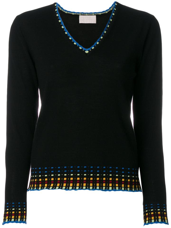 Peter Pilotto Multicolour Trim Sweater - Black