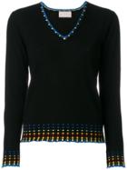 Peter Pilotto Multicolour Trim Sweater - Black