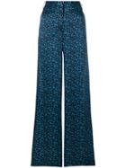 Victoria Victoria Beckham Floral Palazzo Pants - Black