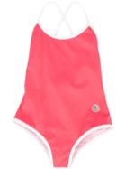 Moncler Kids - One Piece Swimsuit - Kids - Spandex/elastane/polyamide-8 - 5 Yrs, Pink/purple