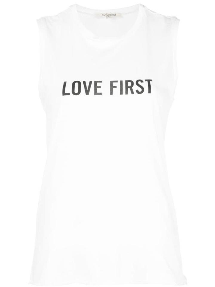 Nili Lotan 'love First' Sleeveless Vest Top - White