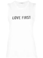 Nili Lotan 'love First' Sleeveless Vest Top - White