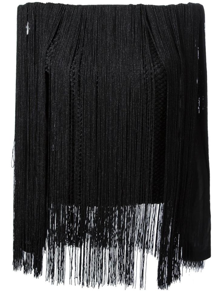 Lanvin Vintage Fringed Top - Black