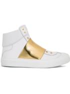 Jimmy Choo Archie Hi-top Sneakers, Men's, Size: 39, White, Calf Leather/rubber