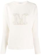 Max Mara Initial Intarsia Jumper - White
