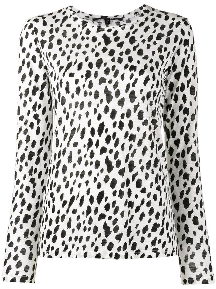 Proenza Schouler - Leopard Print Top - Women - Cotton - Xs, Women's, White, Cotton