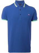 Etro - Embroidered Logo Polo Shirt - Men - Cotton/polyester - Xl, Blue, Cotton/polyester