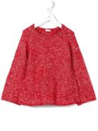 Il Gufo Flared Jumper, Toddler Girl's, Size: 4 Yrs, Red