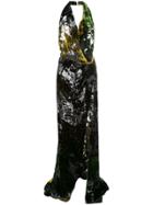 Oscar De La Renta Front Slit Dress - Blue