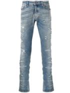 Diesel Black Gold - Distressed Slim-fit Jeans - Men - Cotton/spandex/elastane - 32, Blue, Cotton/spandex/elastane