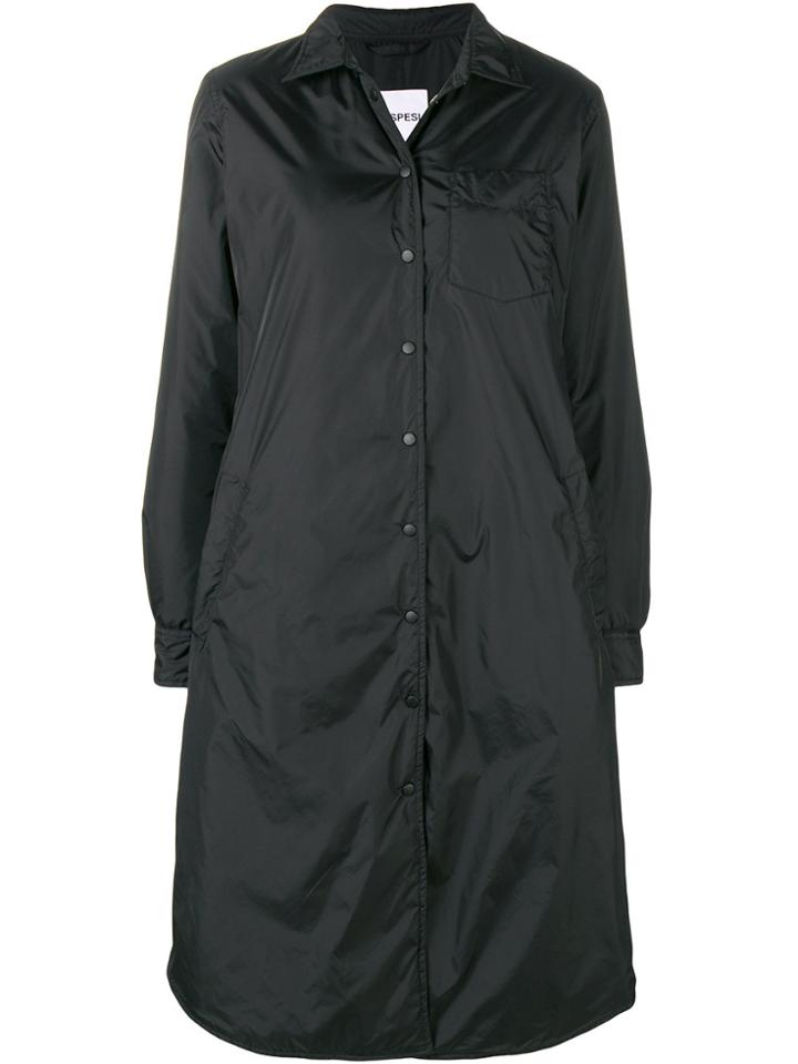 Aspesi Snap Button Overcoat - Black
