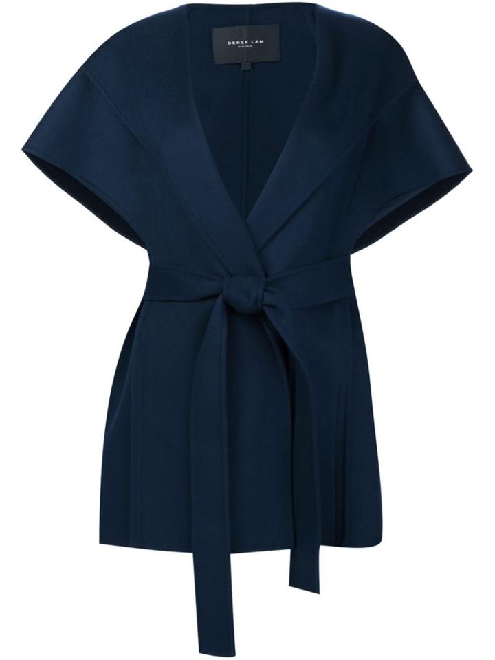 Derek Lam Oversized Sleeveless Jacket, Women's, Size: 44, Blue, Cashmere/virgin Wool