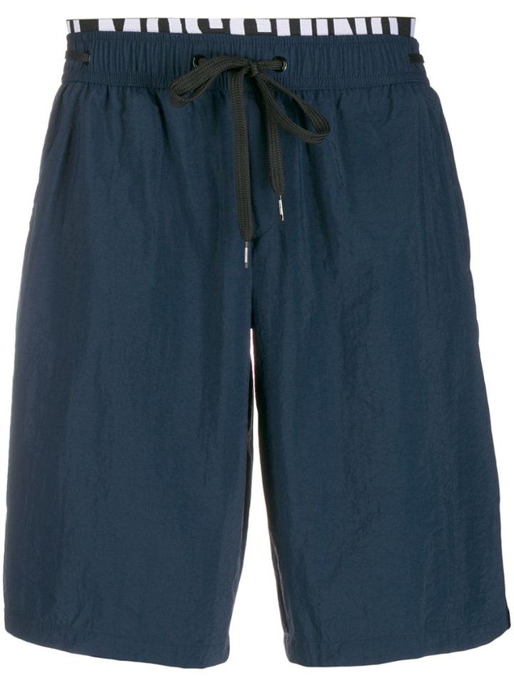 Moschino Logo Drawstring Shorts - Blue