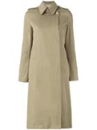 Helmut Lang Single Breasted Coat, Women's, Size: Small, Green, Silk/cotton/linen/flax/cupro