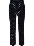 Givenchy Cross Print Trousers, Women's, Size: 36, Black, Viscose/spandex/elastane/polyamide