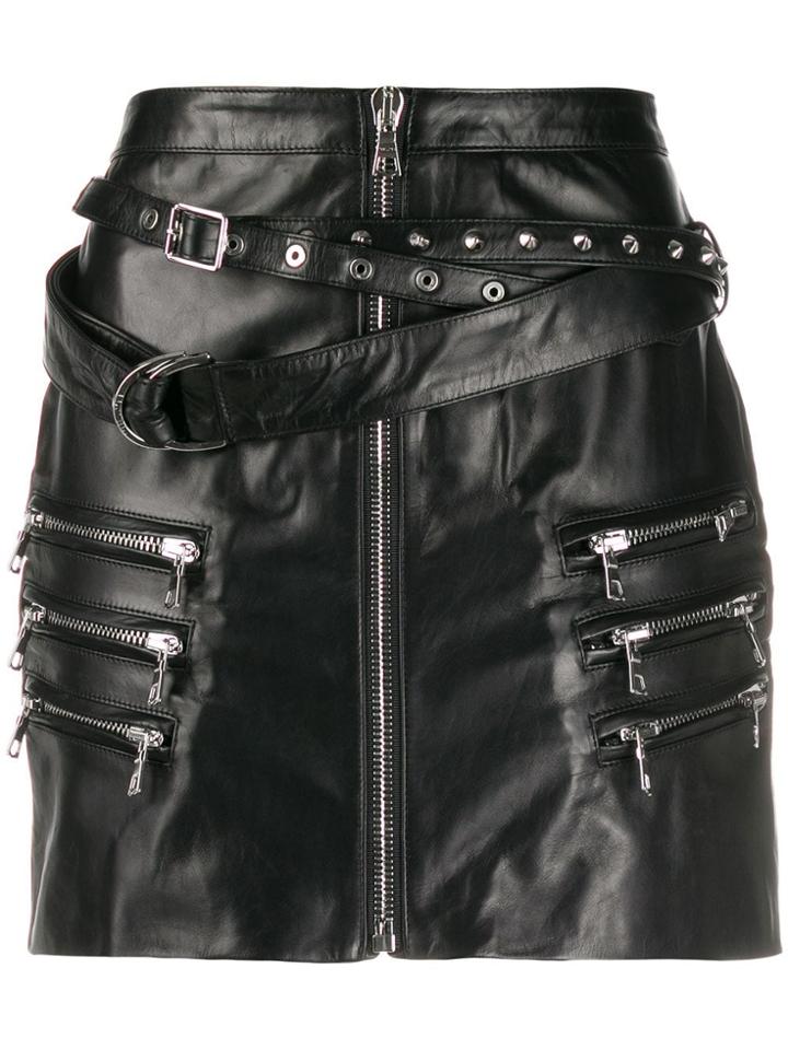 Unravel Project Buckled Mini Skirt - Black
