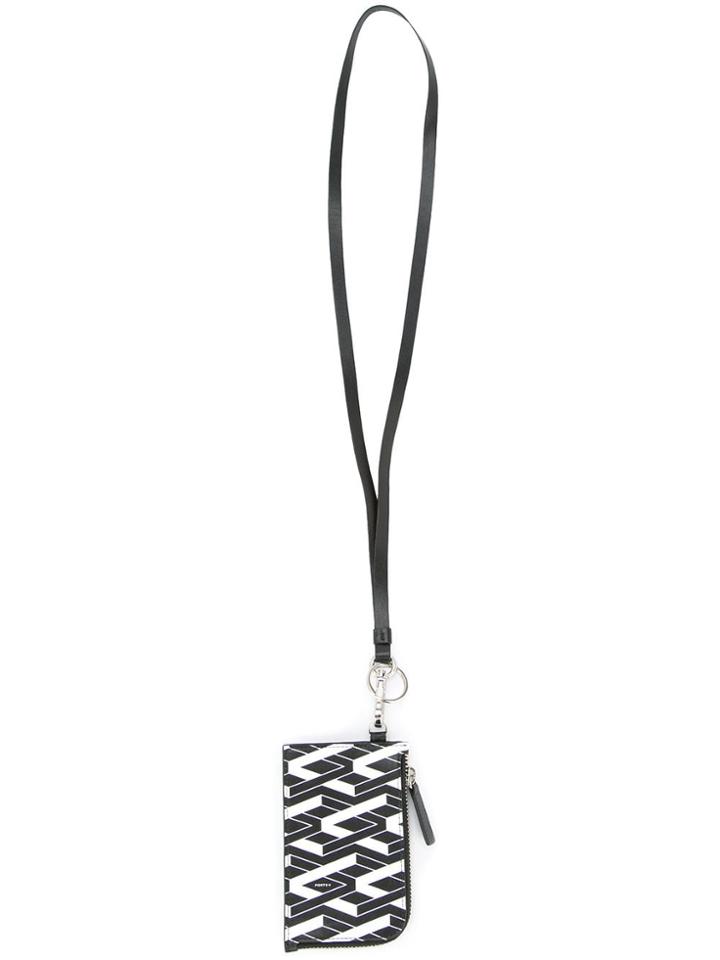 Ports V Long Wallet Necklace - Black