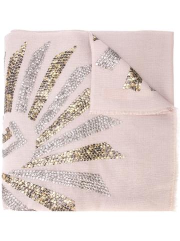 Janavi Illusion Sequined Scarf - Neutrals
