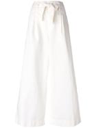 Incotex Belted Cropped Trousers - White
