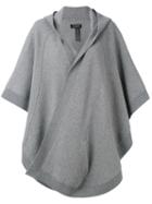 Burberry Hooded Poncho, Women's, Grey, Polyamide/spandex/elastane/cashmere/wool