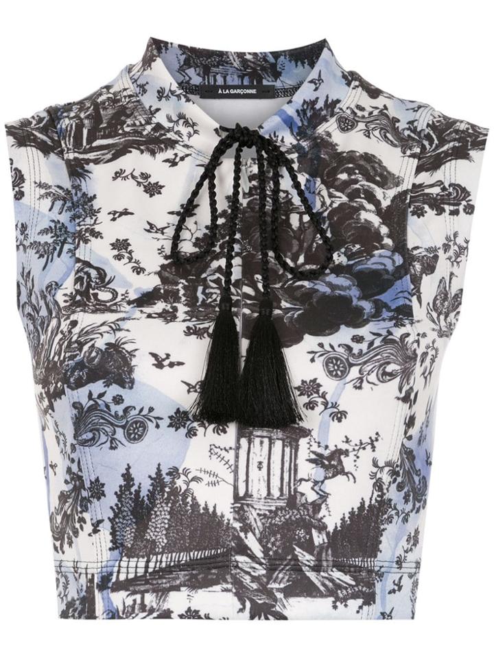 À La Garçonne Day Cropped Top - White