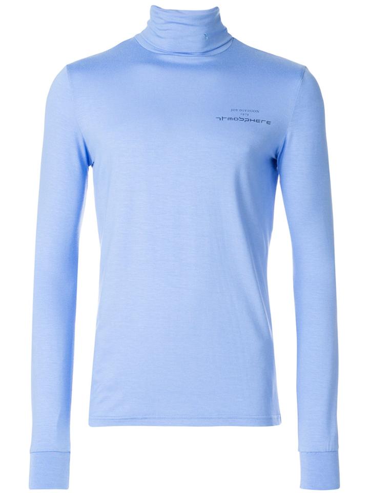 Raf Simons Atmosphere Roll Neck Top - Blue