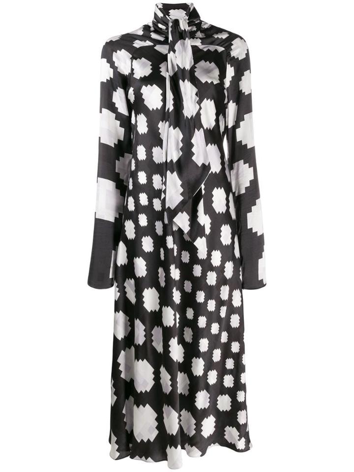 Marni Graphic Print Midi Dress - White