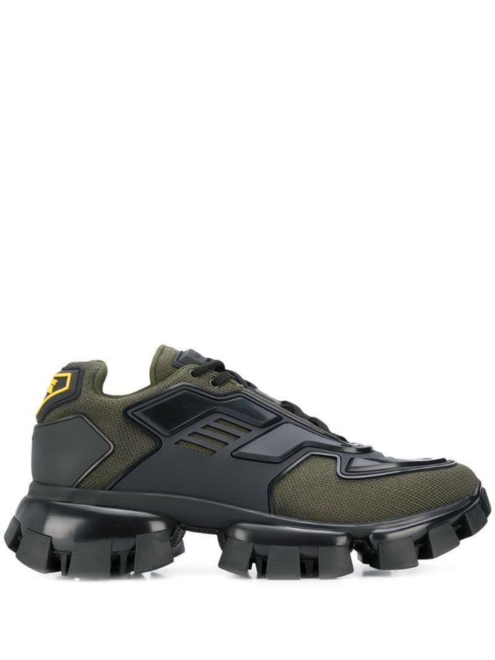 Prada Cloudbust Thunder Knit Sneakers - Green