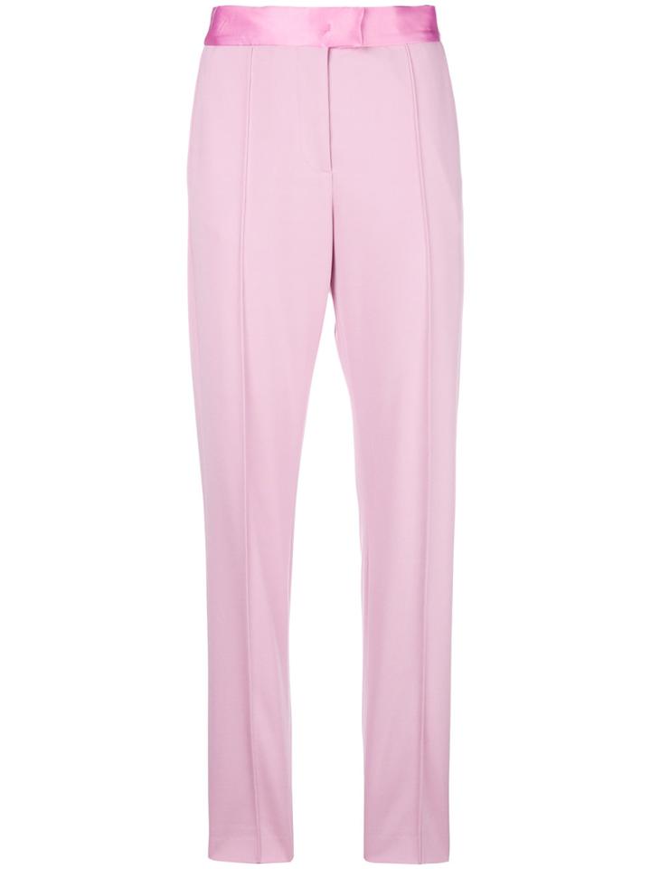 Msgm Classic Tailored Trousers - Pink & Purple