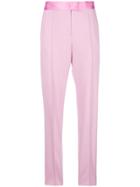 Msgm Classic Tailored Trousers - Pink & Purple