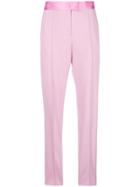 Msgm Classic Tailored Trousers - Pink & Purple