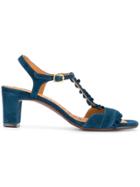 Chie Mihara Ruched Heel Sandals - Blue