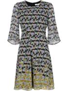 Dorothee Schumacher Printed Flared Dress, Women's, Size: 1, Black, Silk/polyester
