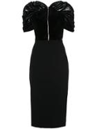 Christian Siriano Zipped Fitted Dress - Black