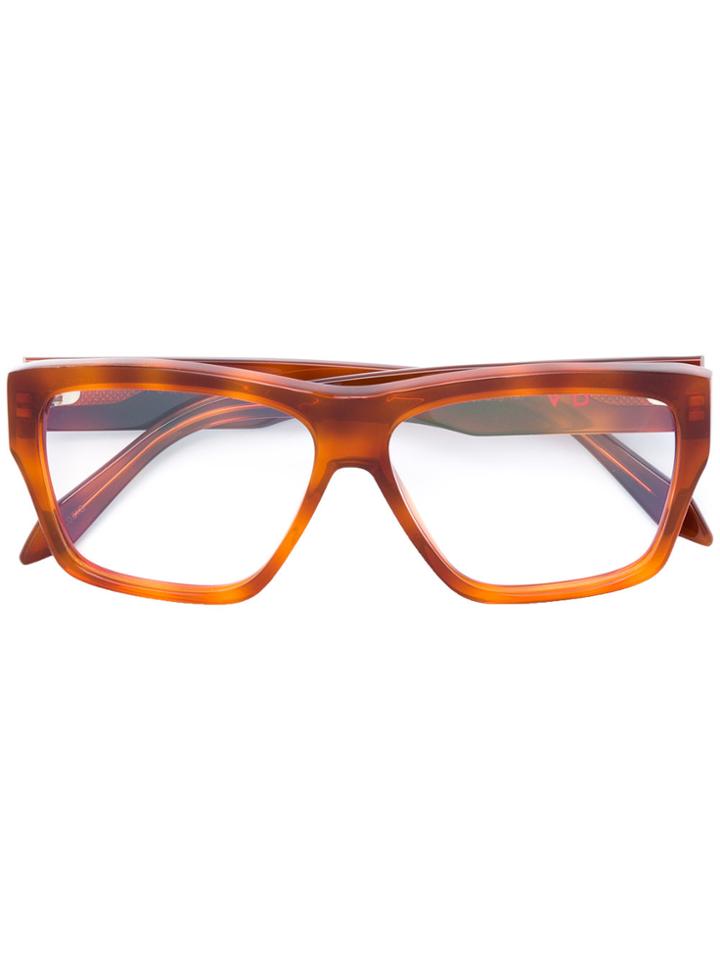 Victoria Beckham Square Shaped Glasses - Brown