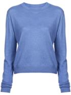 The Elder Statesman Round Neck Knitted Jumper - Purple