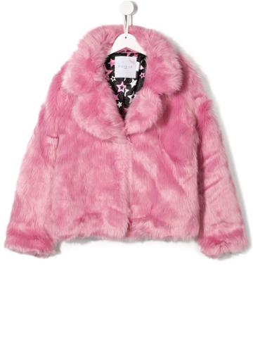 Gaelle Paris Kids Faux-fur Jacket - Pink