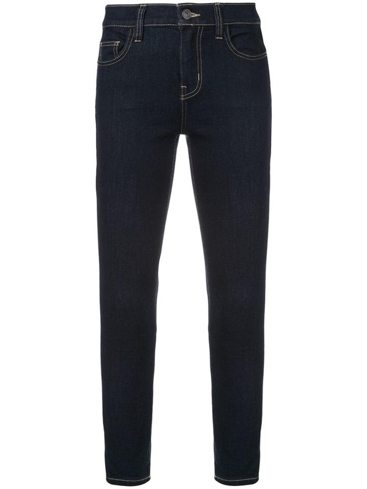 Current/elliott Cropped Skinny Jeans - Blue